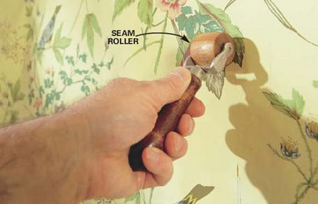 wallpaper seams. wallpaper seam roller.