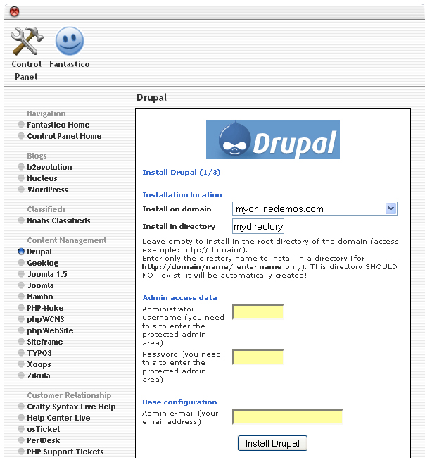 install Drupal