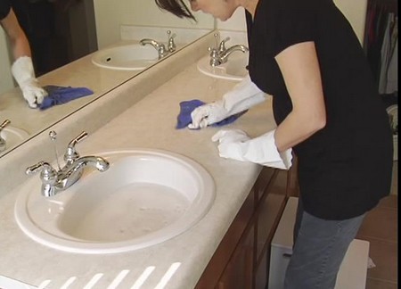 Cleaning Bathroom