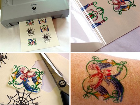 Here is how you can use transfer paper to outline a tattoo.